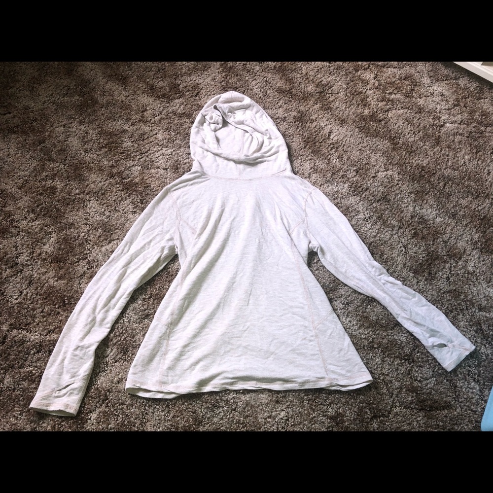 White long sleeve athletic sweater